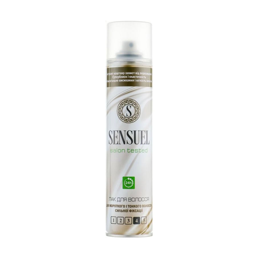 Лак Sensuel для короткого і тонкого волосся, сильної фіксації, 250 мл